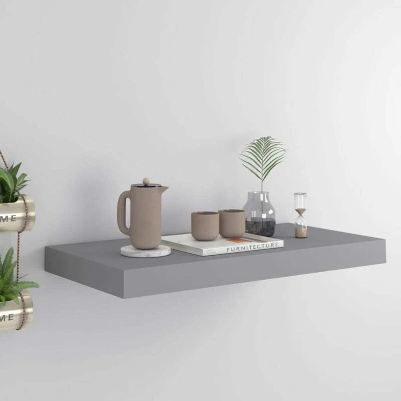 Image of VIDAXL Floating Wall Shelf Grey 50x23x3.8cm mdf Vidaxl 8720286074817