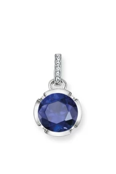 Image of Ladies Thomas Sabo Sterling Silver Glam & Soul Signature Line Dark Blue Pendant PE689-050-32