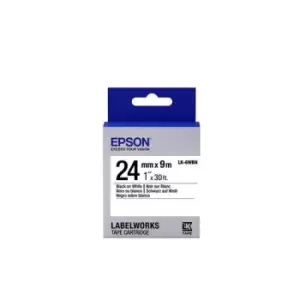 Image of Epson LK-6WBN Black on White Labelling Tape 24mm x 9m