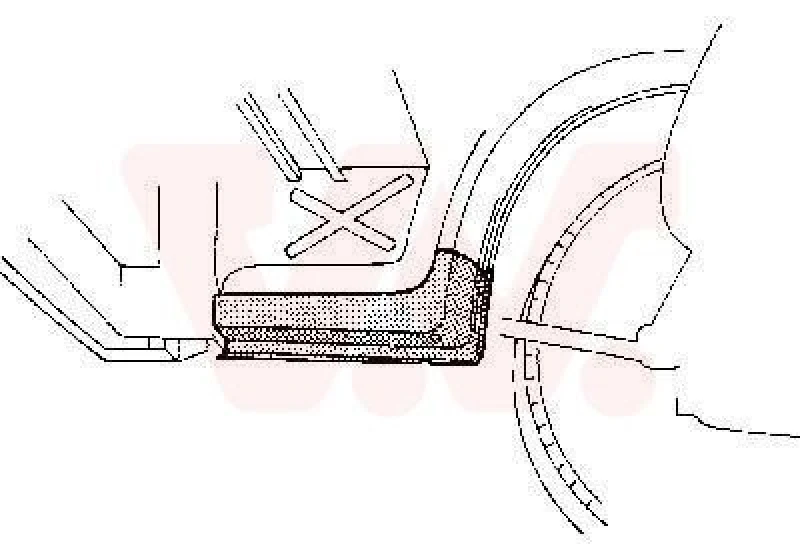 Image of VAN WEZEL Rocker panel VAN WEZEL 5858301
