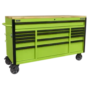 image of Superline Pro 15 Drawer Mobile Trolley With Wooden Worktop 1549mm - AP6115BE