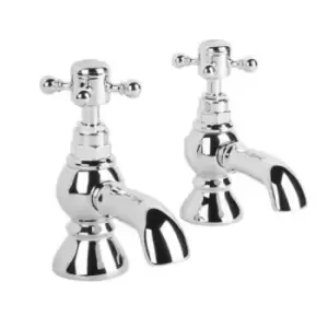 image of Chrome Bath Pillar Taps - Oxford