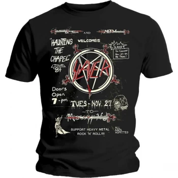 image of Slayer - Haunting 84 Flier Unisex Large T-Shirt - Black