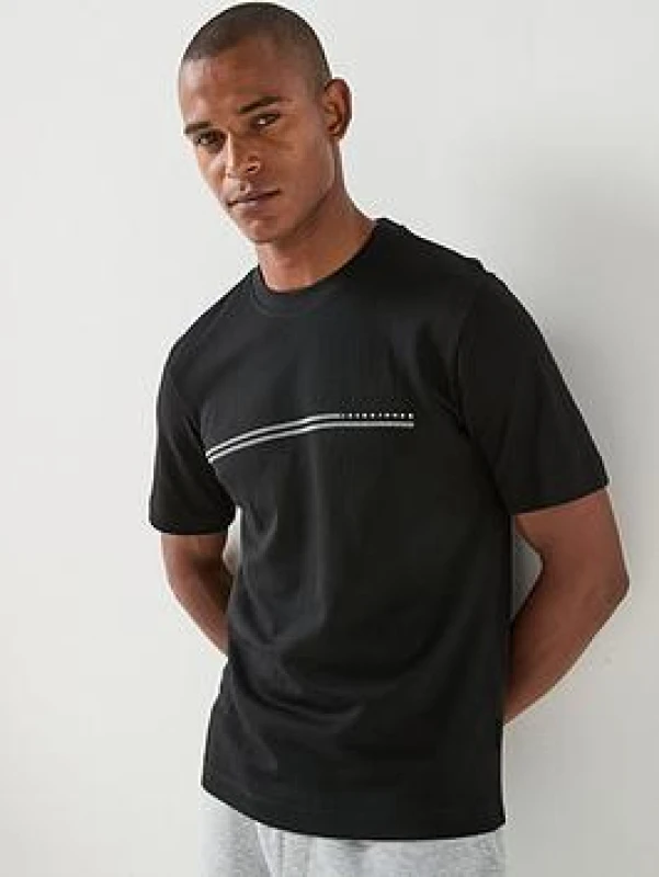 Image of jack & jones Short Sleeve T-Shirt Black Polyester cotton S