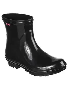 Image of Skechers Rain Check Neon Puddles Wellington Boots, Black, Size 3, Women