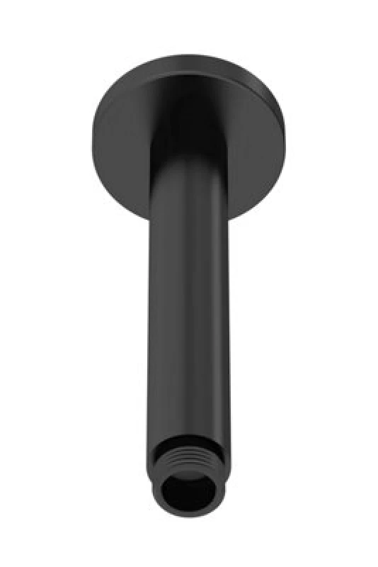 Image of Balterley Round Ceiling Mount Shower Arm Matt Black 150mm Black