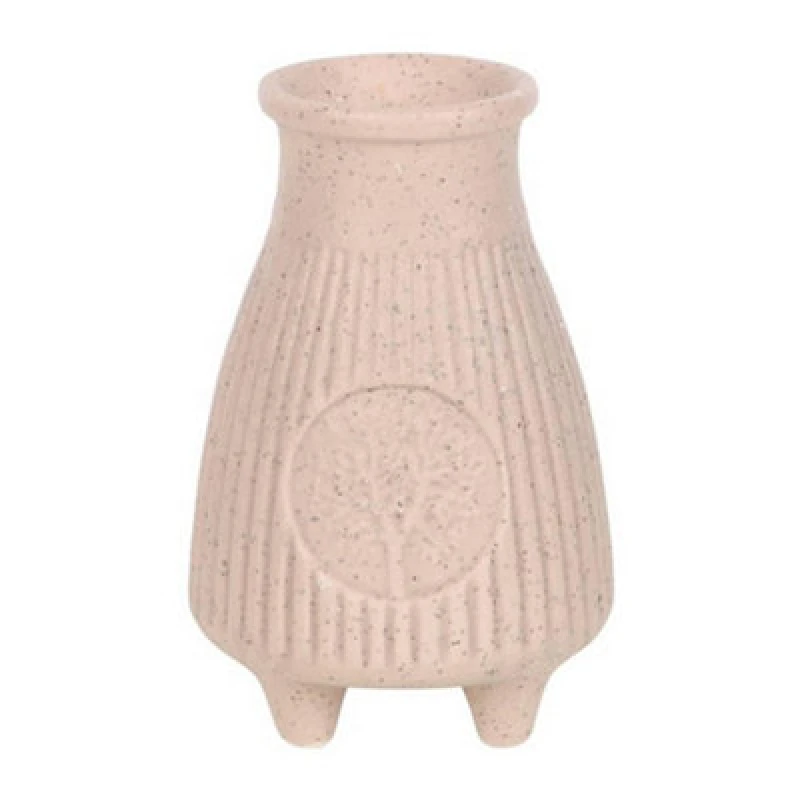 Image of Something Different Something Different Greige Ribbed Incense Holder in Cream Cream One Size Unisex 5063693881580