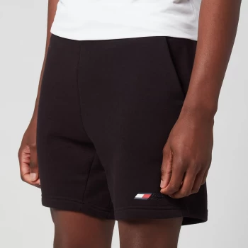 image of Tommy Sport Mens Logo Fleece Shorts - Black - XL