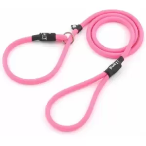 Image of Strong Nylon Slip On Rope Dog Puppy Pet Lead Leash - No Collar Needed - Pink - X-Large - Bunty