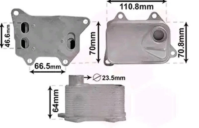 Image of VAN WEZEL 58013704 Oil Cooler Oil Cooler,engine oil (469)