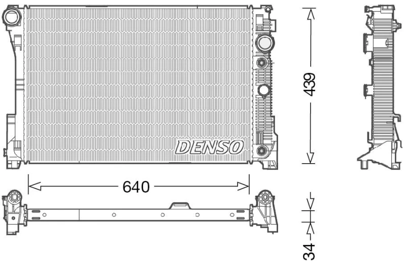 Image of DENSO Engine radiator DENSO DRM17048