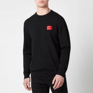 Image of Hugo Boss San Claudio 4 Red Patch Logo Knitted Jumper Black Size 2XL Men