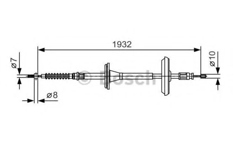 Image of Handbrake cable Bosch 1 987 482 021