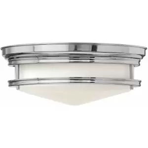 Image of Loops - 3 Bulb Flush Light Light Low Ceiling Chrome LED E27 40W Bulb