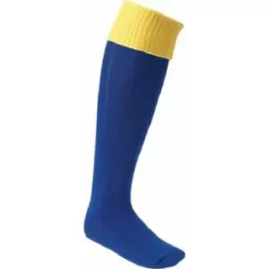 image of Euro Mens Football Socks (7 UK-11 UK) (Royal Blue/Amber)