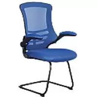 image of Nautilus Designs Cantilever Chair Bcm/L1302V/Bl Non Height Adjustable Blue Black