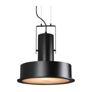 Image of Larissa Lighting - Larissa Asha Dome Ceiling Pendant 1 Light Metal-Diffuser Black