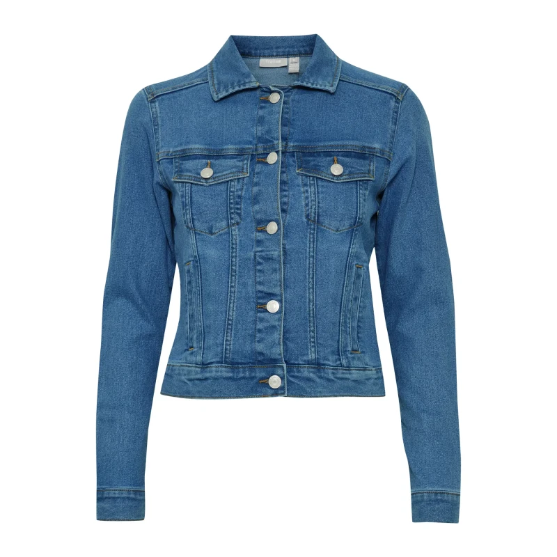 Image of fransa Womens denim jacket fransa Fxdenima 1 Bleu Female 40