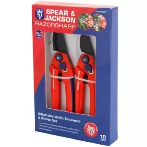 Image of Spear and Jackson Razorsharp Secateurs and Gloves Set