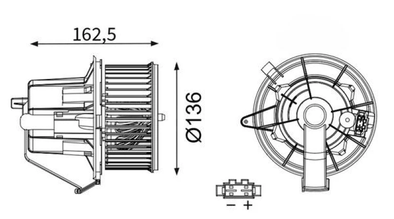 Image of Blower motor MAHLE AB 123 000S