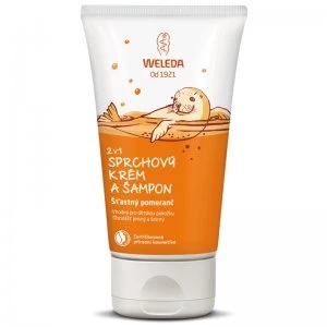 image of Weleda Kids Happy Orange Shower Cream and Shampoo for Children 2 in 1 150ml