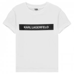 image of KARL LAGERFELD Junior Boys Multi Theme T Shirt - Blanc 10B