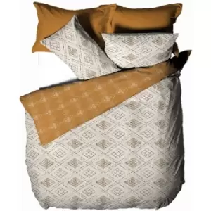 Image of Furn Atlas Duvet Cover Set (King) (Ochre Yellow) - Ochre Yellow