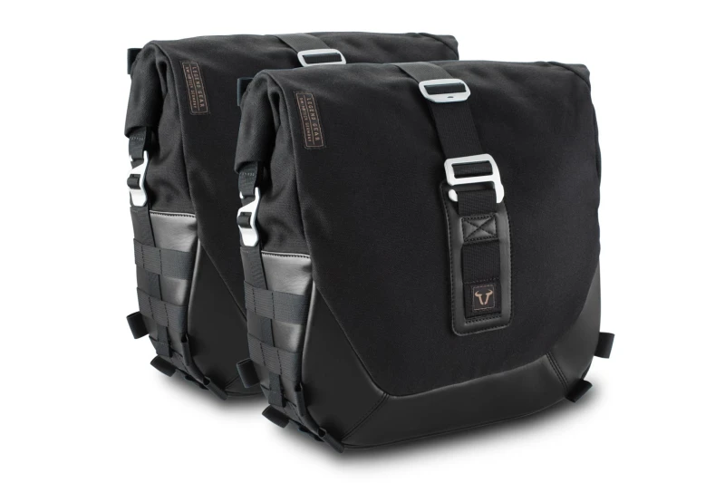 Image of SW-Motech Legend Gear side bag system LC Black Edition - Kawasaki W800 / Street / Cafe (11-), W650 (99-06).