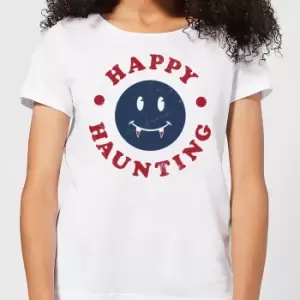 image of Happy Haunting Fang Womens T-Shirt - White - M