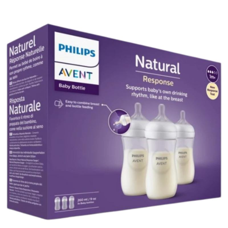 Image of Philips Avent Philips Avent Natural Response Baby Bottles 3pk