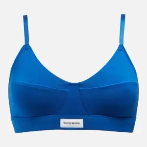 Image of Tommy Hilfiger Unlined Cotton-Blend Bralette - L