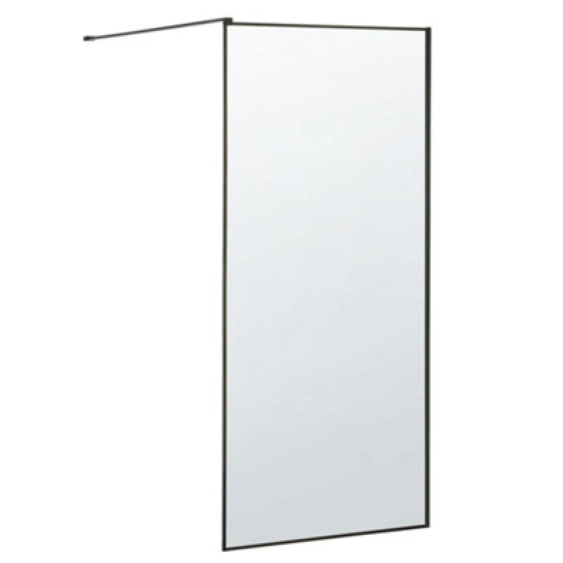 Image of Beliani Shower Screen Waspam Ii 1000 X 1900 mm Black