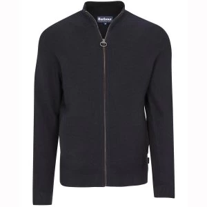 Image of Barbour Mens Abhainn Zip Thru Navy Large