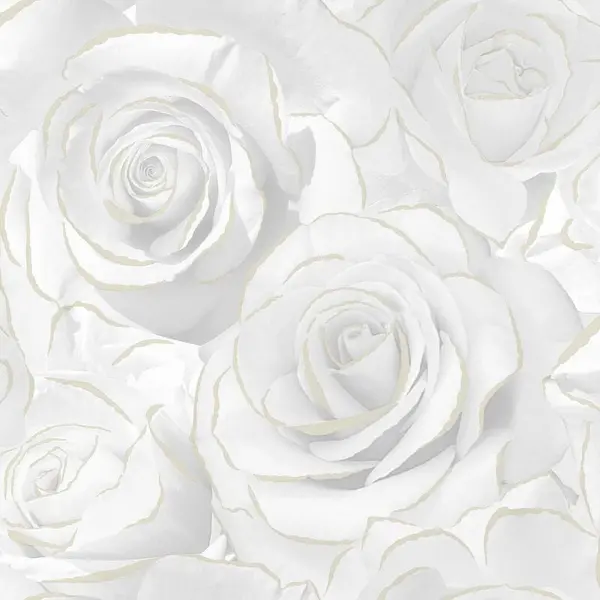 Image of MURIVA Muriva Madison Glitter White Wallpaper Floral Rose Flower Textured Modern Gold WL-139525