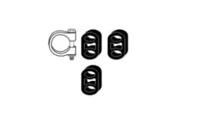 Image of VEGAZ Mounting Kit, exhaust system OA-163 OPEL,Corsa C Schragheck (X01),Meriva A (X03),Vectra C Limousine (Z02),Vectra C CC (Z02),COMBO Kasten/Kombi
