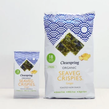 Image of Clearspring Organic Seaveg Crispies Multipack - Ginger - (4gx3)