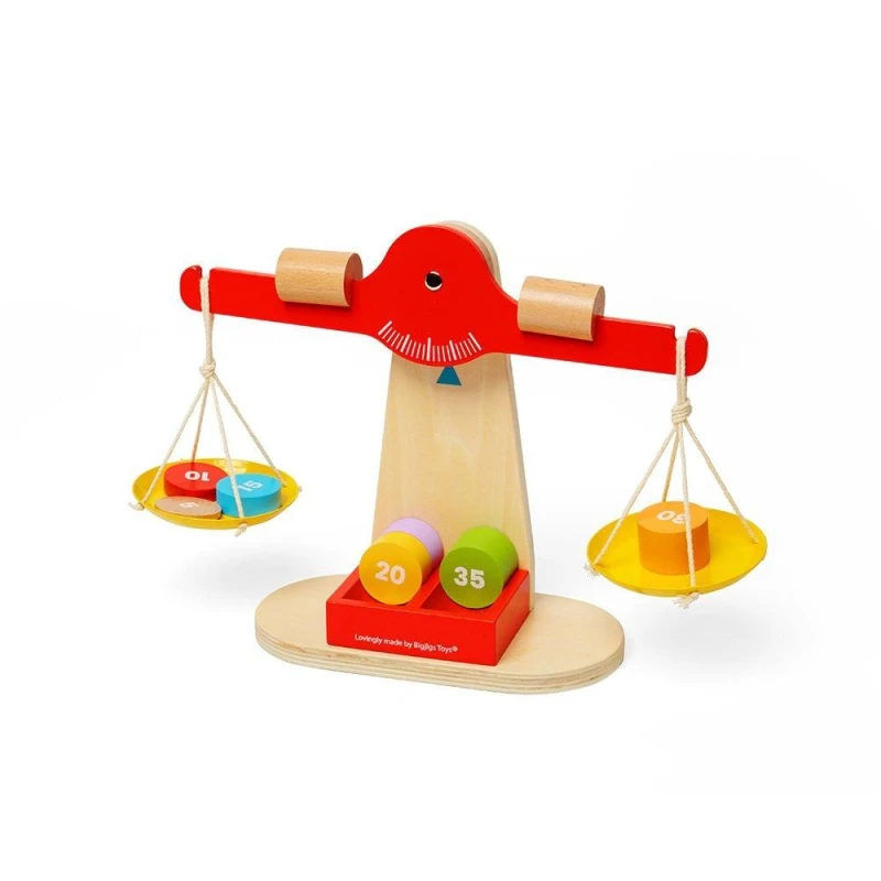 Image of Bigjigs Toys Wooden Balancing Scales Game Multi unisex