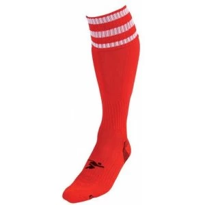 Image of PT 3 Stripe Pro Football Socks Mens Red/White