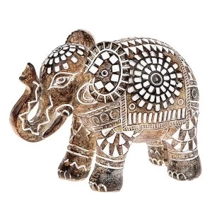 image of Aztec Elephant Wood Small Ornament