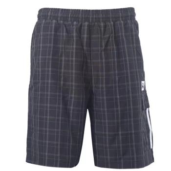 image of Lonsdale Check Shorts Mens - Grey