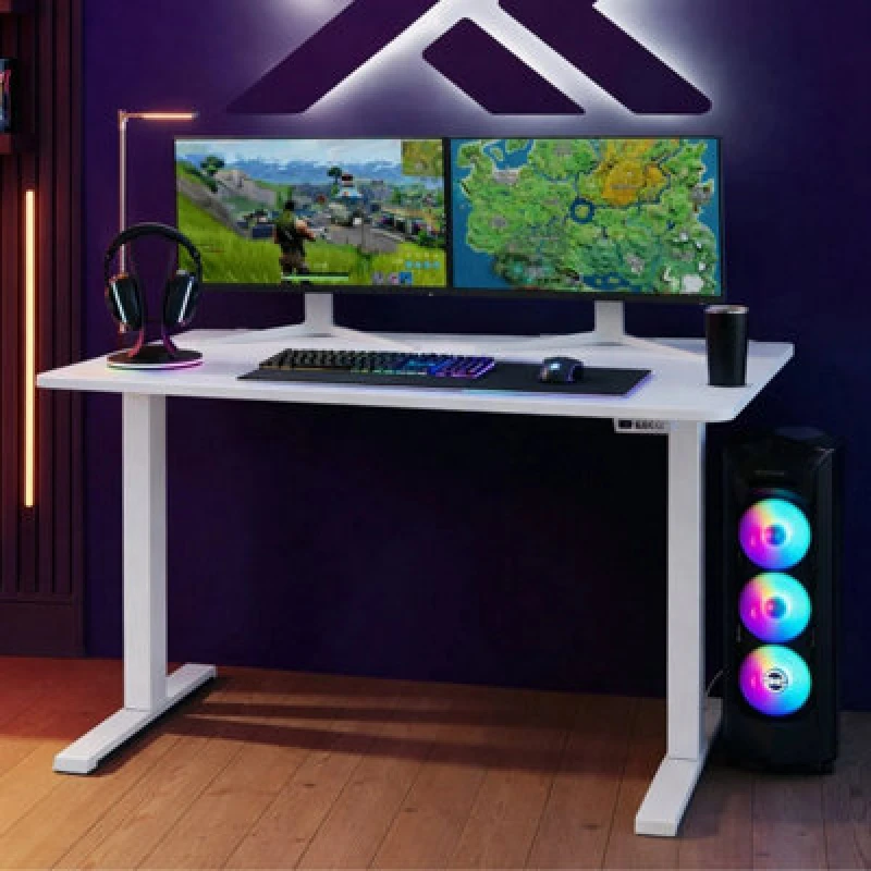 Image of X Rocker X Rocker Ascend Adjustable Gaming Desk - White
