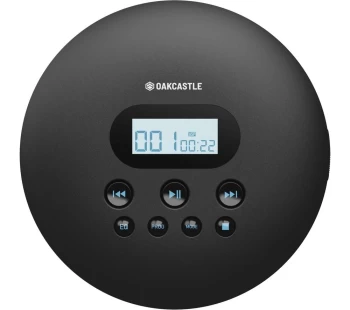 Image of OAKCASTLE CD100 Bluetooth Personal CD Player - Black