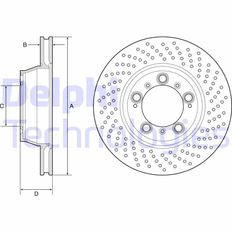 Image of DELPHI Brake disc DELPHI BG9226C