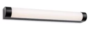 Image of Lima Bathroom LED Wall Light 600mm Black with Opal Diffuser IP44