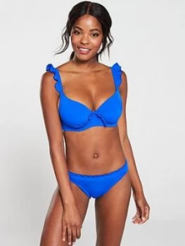 Image of Pour Moi Santa Monica Underwired Bikini Top - Ultramarine, Ultramarine, Size 38G, Women