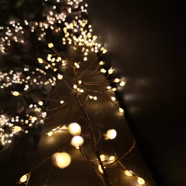 Image of 5.4m LED Multi Function Rose Gold Garland Wire Light Christmas Decoration with Timer in Warm White