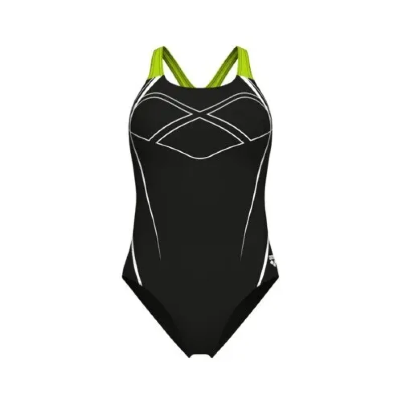 Image of Womens 1 Piece swimsuit Arena Graphic Pro Noir Female 38