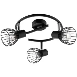 Image of Netlighting Merano Fairfield 3 Light Ceiling Spotlight Clusters Matt Black Metal