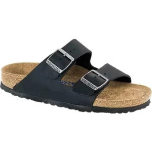 image of Birkenstock Unisex Arizona Soft Footbed Oiled Nubuck Leather Sandal Black UK5.5 (EU39)