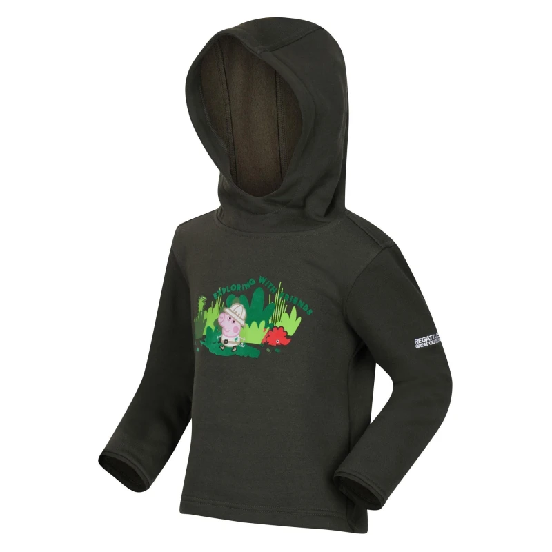 Image of Regatta Peppa Graph Fleece Hoody Girls - Green Green 6 - 12 Months
